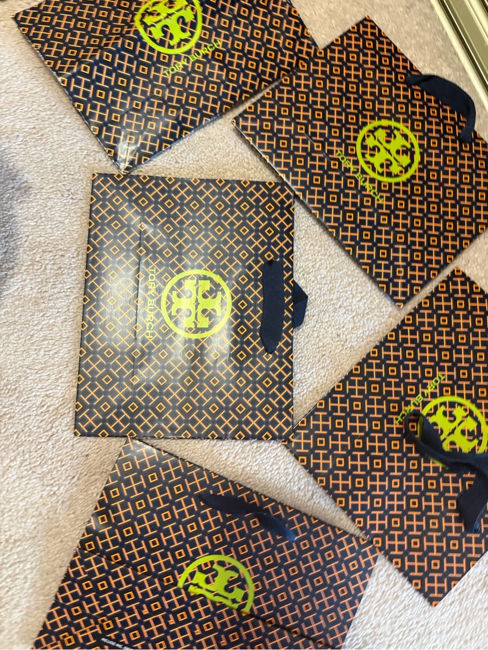 Tory Burch Gift Paper Bags with Lime Logo
